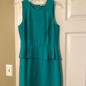 Size 6 Loft teal peplum dress